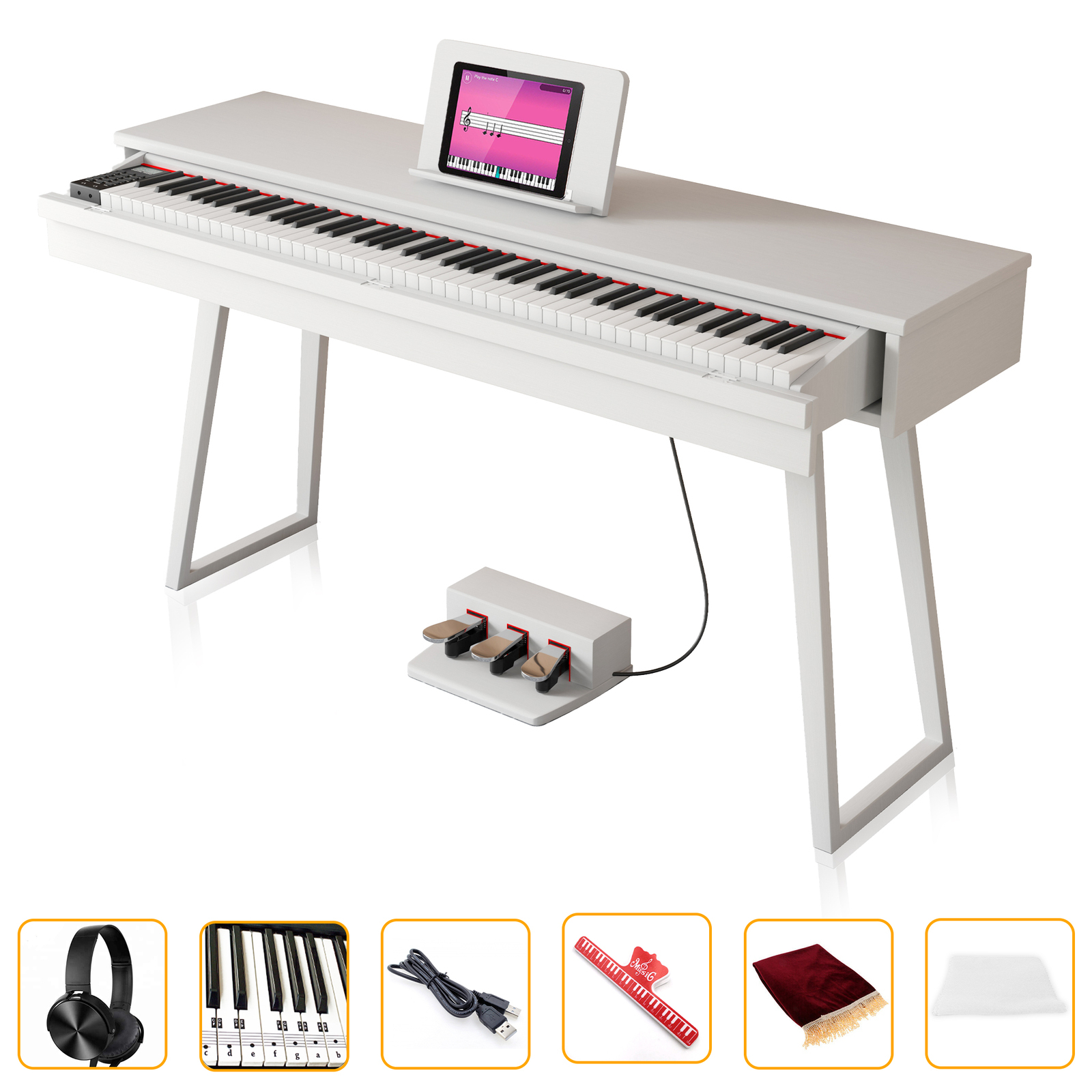 Digital piano 2025 hammer action keys