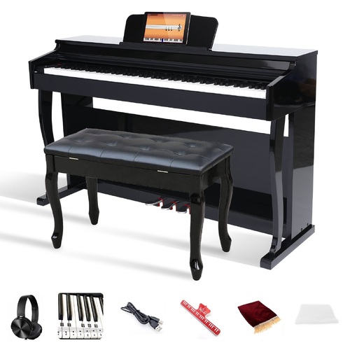 Maestro MDP600PB 88-Key Weighted Hammer Action Digital Piano w/ Sliding Lid & Bluetooth (Polished Black) - Bench Sold Separately