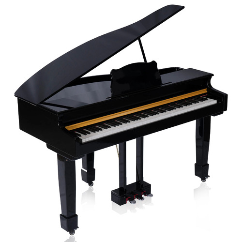 Maestro MGPX800PB Digital Compact Grand Piano - 88-Key Weighted Progressive Hammer Action (POLISHED EBONY)